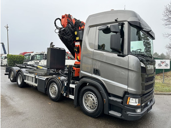 Auto s hydraulickou rukou Scania R450 8x2 NGS ABROLLKIPPER + KRAN (33m!) PALFINGER PK29002 + JIB - *37.000km* only!!! - *FULL AIR* - LIKE NEW - BE TRUCK: obrázok 3