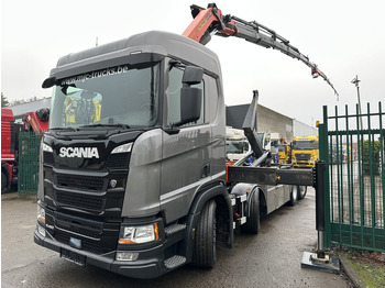 Auto s hydraulickou rukou Scania R450 8x2 NGS ABROLLKIPPER + KRAN (33m!) PALFINGER PK29002 + JIB - *37.000km* only!!! - *FULL AIR* - LIKE NEW - BE TRUCK: obrázok 5