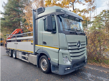 Auto s hydraulickou rukou, Valníkový/ Plošinový nákladný automobil Mercedes-Benz Actros 2545 6x2, E6, Effer 265/6S: obrázok 3