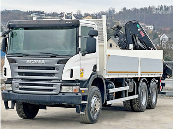 Auto s hydraulickou rukou, Valníkový/ Plošinový nákladný automobil Scania P 360 * HIAB 166D S-4 HIDUO/FUNK * 6x4: obrázok 4