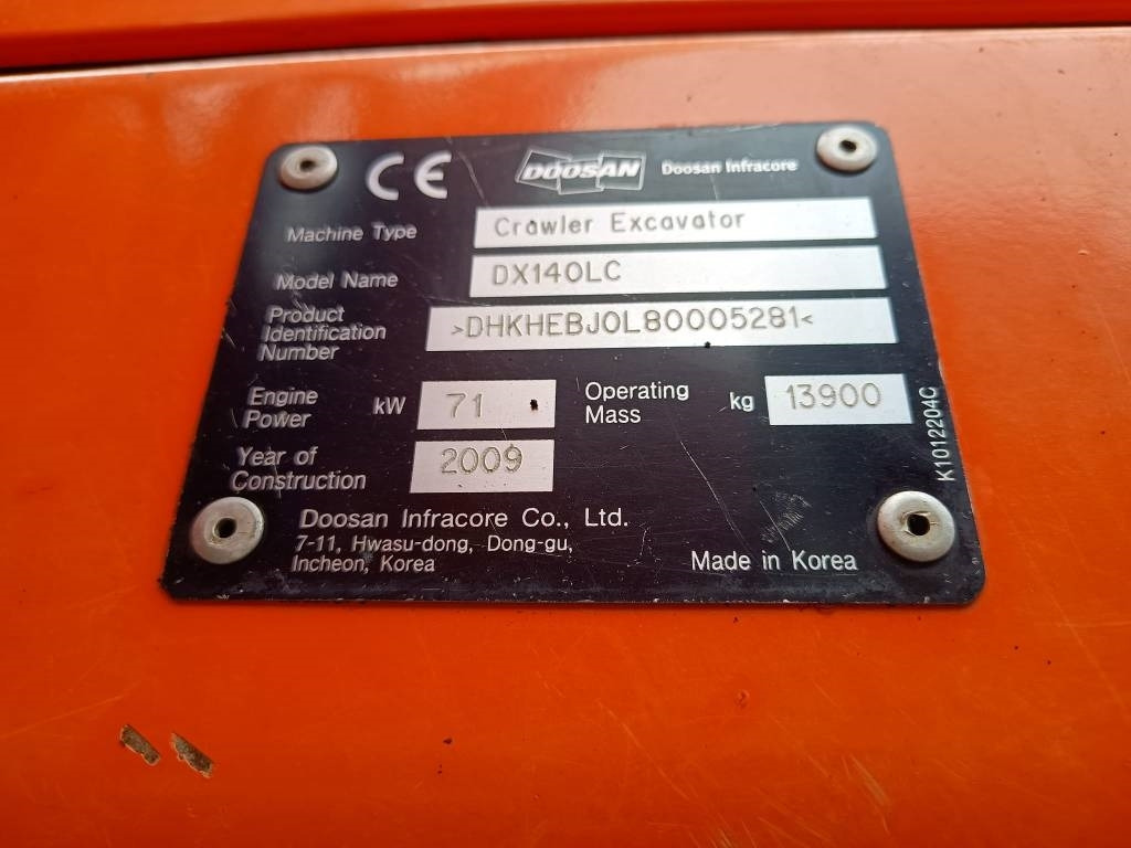 Leasing Doosan DX140LC KALLISTAJA+PYÖRITTÄJÄ  Doosan DX140LC KALLISTAJA+PYÖRITTÄJÄ: obrázok 16