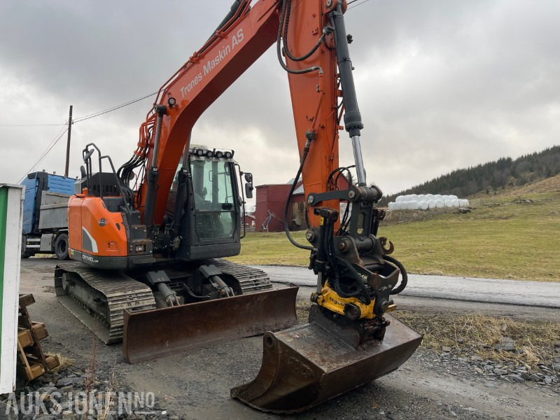 Rýpadlo 2019 Doosan DX 140 LCR Gravemaskin Med Encon tiltrotator * Leveres med ny sertifisering *: obrázok 9